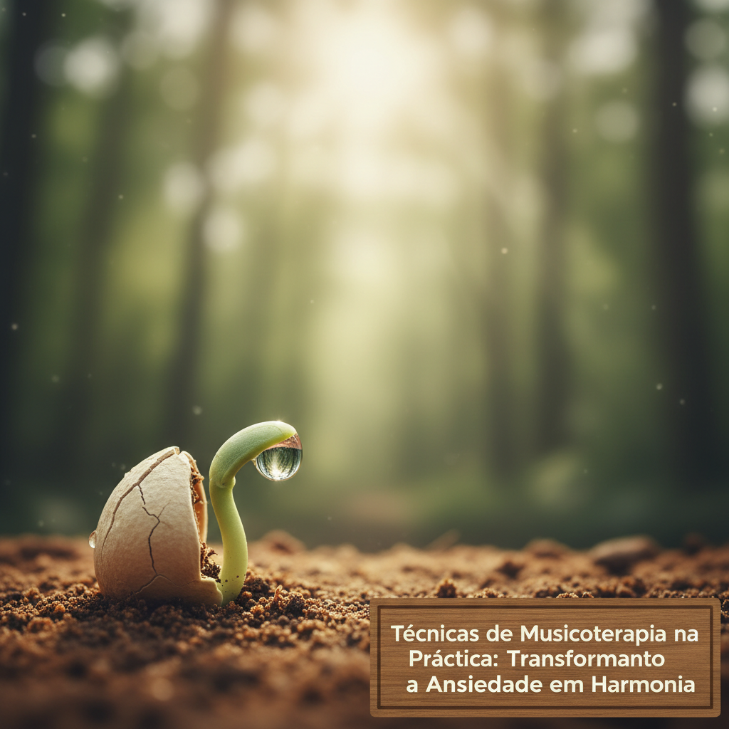 Pessoa praticando técnicas de musicoterapia na prática: transformando a ansiedade em harmonia com elementos energéticos e holísticos