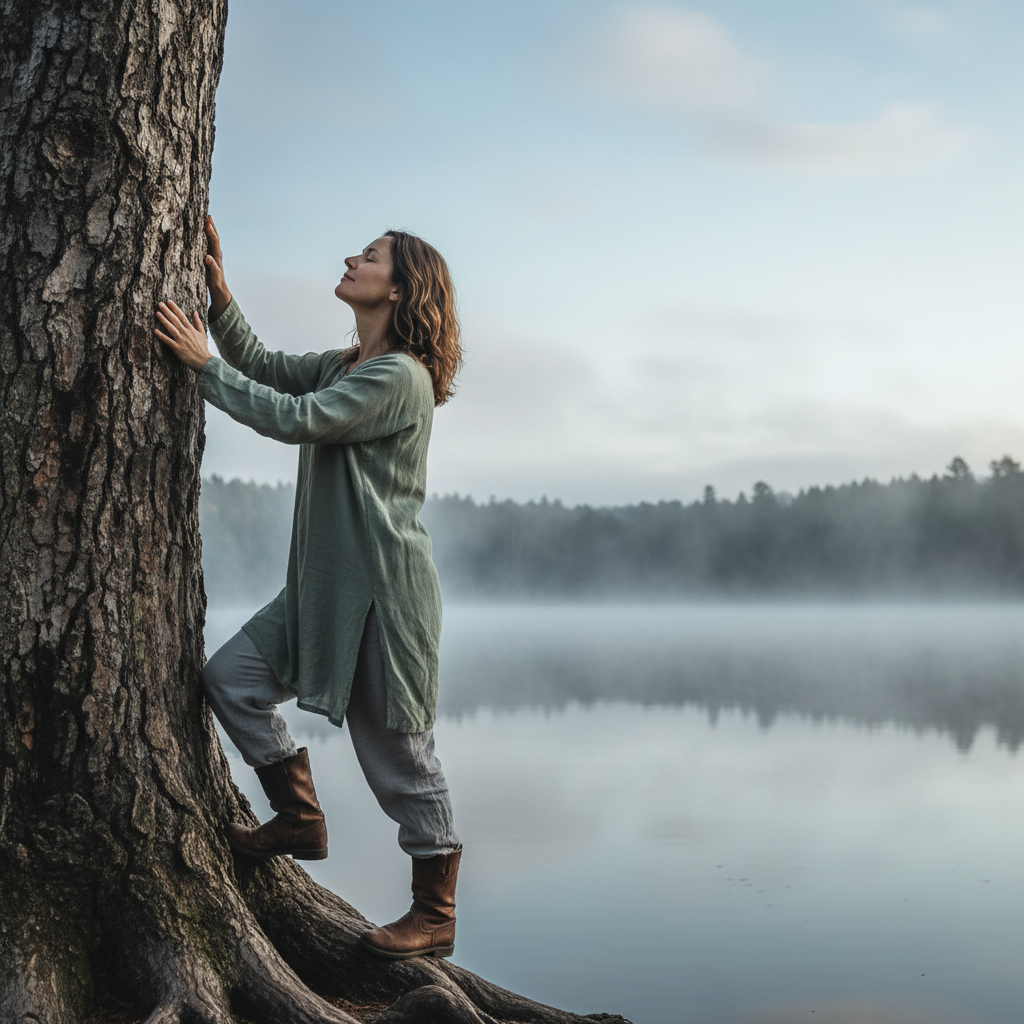 Pessoa praticando sabedoria ancestral e as frequências de cura: uma perspectiva xamânica com elementos energéticos e holísticos